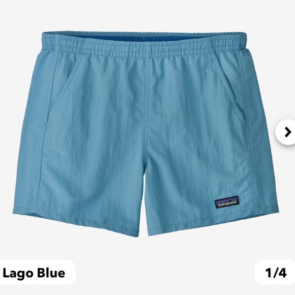 Patagonia Baggies 5 inch inseam in Lago Blue - Picture 2 of 5